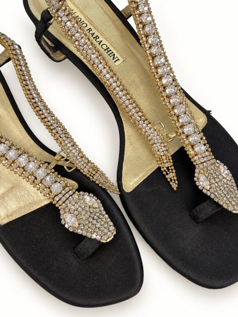 Mario Barachini Rhinestone Slingback Sandals EU 37